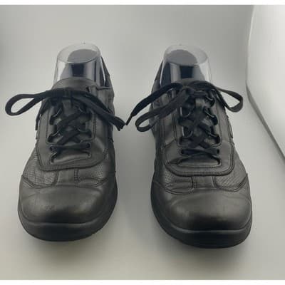 Mephisto Laser Black Leather Walking Shoes Air Relax Comfort Sz 9 - Thumbnail 3