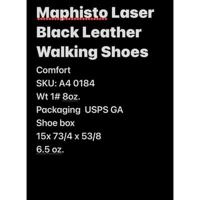 Mephisto Laser Black Leather Walking Shoes Air Relax Comfort Sz 9 - Thumbnail 18