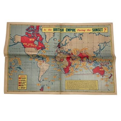 1939 Sunday News Map British Empire Europe Changing WWII Vintage Insert Ephemera - Thumbnail 21