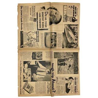 1939 Sunday News Map British Empire Europe Changing WWII Vintage Insert Ephemera - Thumbnail 22