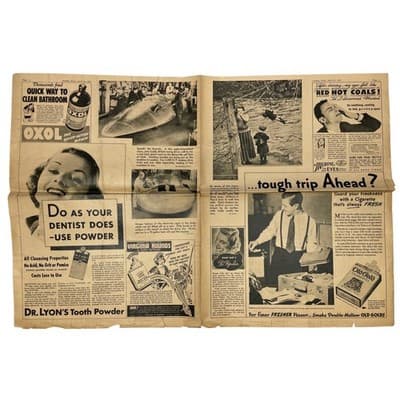 1939 Sunday News Map British Empire Europe Changing WWII Vintage Insert Ephemera - Thumbnail 23
