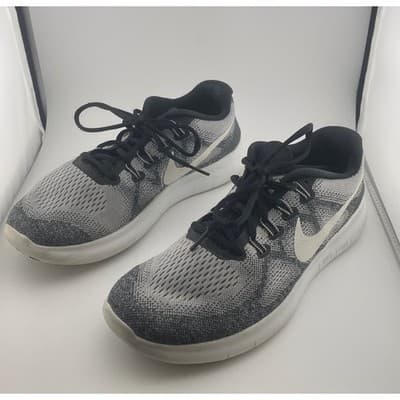 Nike Free RN 2017 Women's Running Shoes Grey White Black Size 9.5 - Thumbnail 3