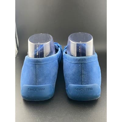 Franco Sarto Blue Suede Horsebit Loafers Size 11 Moc Toe Slip On Flats Italy - Thumbnail 7