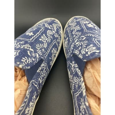 Reyn Spooner Seavees Baja Slip On Shoes Mens 13 Blue Hawaiian Print - Thumbnail 8