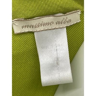 Massimo Alba Silk Shift Dress L Chartreuse Pea Green Hand Painted Snake Tunic - Thumbnail 8