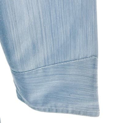 Vintage 60s Blue Striped Chore Coat Workwear Lab Jacket M L USA Unisex Bespoke - Thumbnail 9