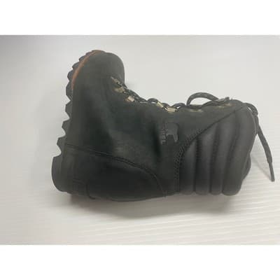 Sorel Black Suede Leather Wedge Lace Up Hiking Boots Women's size 10 EUC booties - Thumbnail 9
