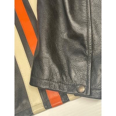 Saxon Geek Squad Leather Jacket XXL Black Moto Bomber Best Buy Uniform 2X - Thumbnail 5