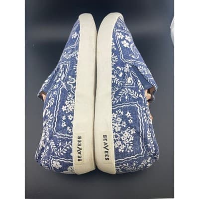 Reyn Spooner Seavees Baja Slip On Shoes Mens 13 Blue Hawaiian Print - Thumbnail 6