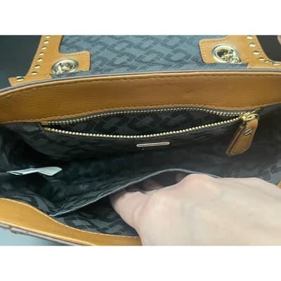 Diane von Furstenberg Highline Chain Bag Tan Leather Studded Shoulder Crossbody - Thumbnail 17