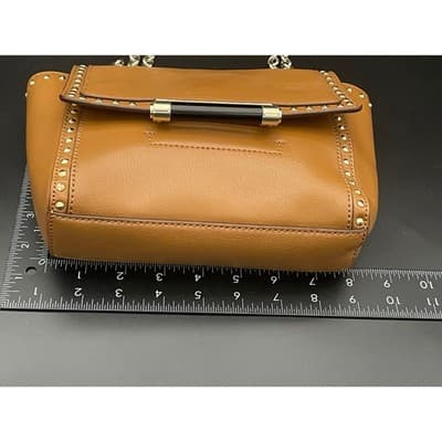 Diane von Furstenberg Highline Chain Bag Tan Leather Studded Shoulder Crossbody - Thumbnail 19