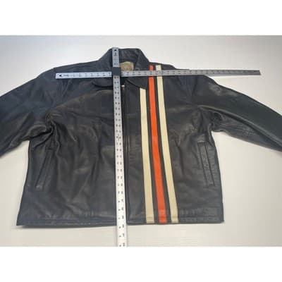 Saxon Geek Squad Leather Jacket XXL Black Moto Bomber Best Buy Uniform 2X - Thumbnail 11