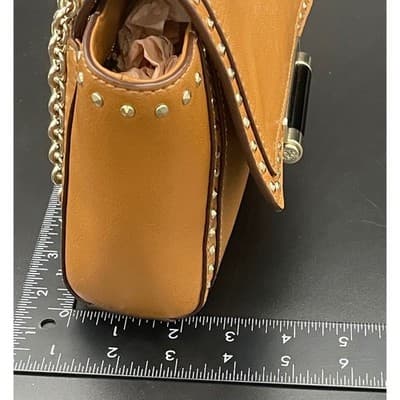Diane von Furstenberg Highline Chain Bag Tan Leather Studded Shoulder Crossbody - Thumbnail 20