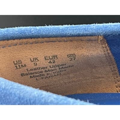 Franco Sarto Blue Suede Horsebit Loafers Size 11 Moc Toe Slip On Flats Italy - Thumbnail 10