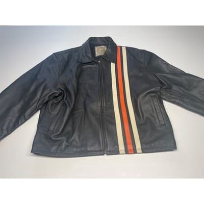 Saxon Geek Squad Leather Jacket XXL Black Moto Bomber Best Buy Uniform 2X - Thumbnail 17