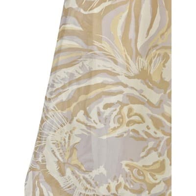 See by Chloé Silk Tiger Print Wide Leg Cropped Pants Sheer Overlay Elastic SZ 34 - Thumbnail 6