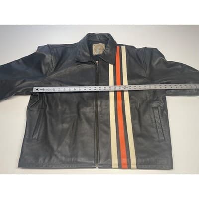 Saxon Geek Squad Leather Jacket XXL Black Moto Bomber Best Buy Uniform 2X - Thumbnail 12