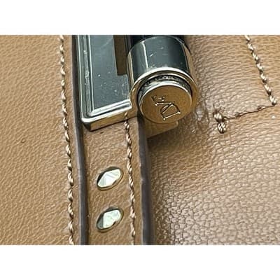 Diane von Furstenberg Highline Chain Bag Tan Leather Studded Shoulder Crossbody - Thumbnail 9