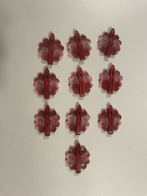 Vintage Lot Girl’s Hair Clips Barettes Flowers Red White Ombré Plastic 90’s Y2K - Thumbnail 4