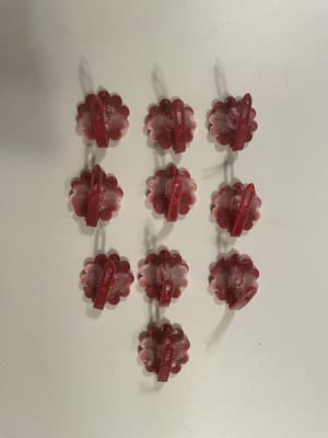Vintage Lot Girl’s Hair Clips Barettes Flowers Red White Ombré Plastic 90’s Y2K - Thumbnail 5