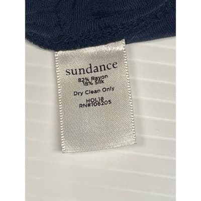 Sundance Velvet Pleated V Neck Long Sleeve Tunic Dress Navy Blue XS Enchantment - Thumbnail 10