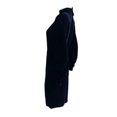 Yves Saint Laurent Silk Velvet Evening Dress Vintage YSL Rive Gauche 70s couture - Thumbnail 6