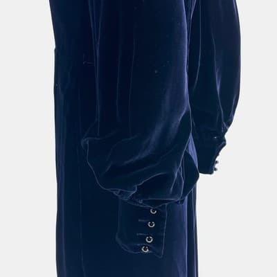 Yves Saint Laurent Silk Velvet Evening Dress Vintage YSL Rive Gauche 70s couture - Thumbnail 17