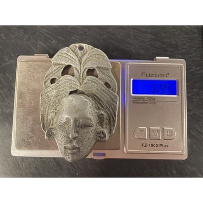 Art Nouveau Maiden Mask Cast Metal Furniture Mount Figural Architectural Salvage - Thumbnail 11
