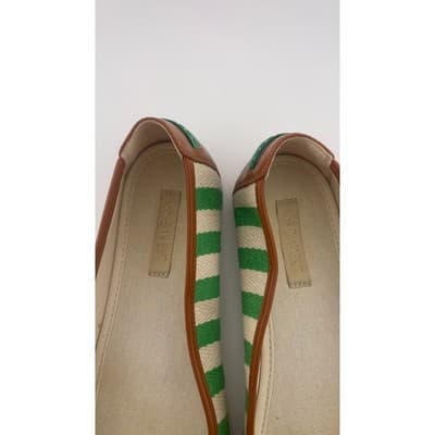 Striped Espadrille Ballet Flats Preppy Coastal Summer Shoes Nine West sz 8.5 - Thumbnail 9