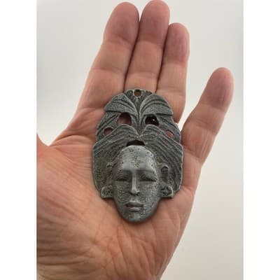 Art Nouveau Maiden Mask Cast Metal Furniture Mount Figural Architectural Salvage - Thumbnail 10