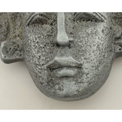 Art Nouveau Maiden Mask Cast Metal Furniture Mount Figural Architectural Salvage - Thumbnail 6