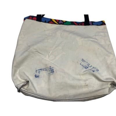 Vintage Keith Haring Karsten Sample Tote Bag Pop Art Brazil Rare 80s rainbow - Thumbnail 6