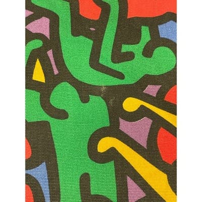 Vintage Keith Haring Karsten Sample Tote Bag Pop Art Brazil Rare 80s rainbow - Thumbnail 3