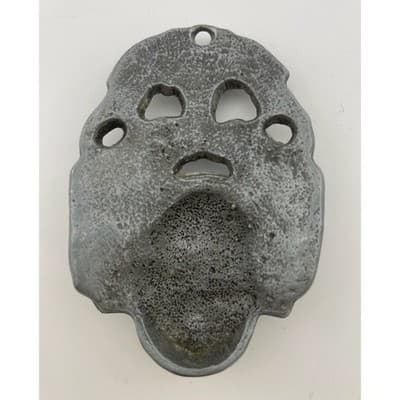 Art Nouveau Maiden Mask Cast Metal Furniture Mount Figural Architectural Salvage - Thumbnail 2