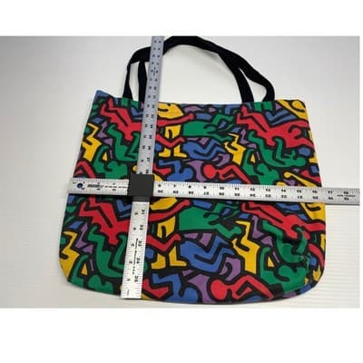 Vintage Keith Haring Karsten Sample Tote Bag Pop Art Brazil Rare 80s rainbow - Thumbnail 10
