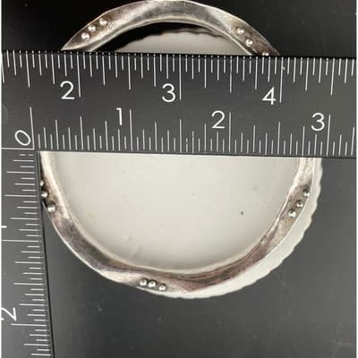 Handmade Vintage Sterling Silver Studio Modernist Biomorphic Bangle Bracelet - Thumbnail 20