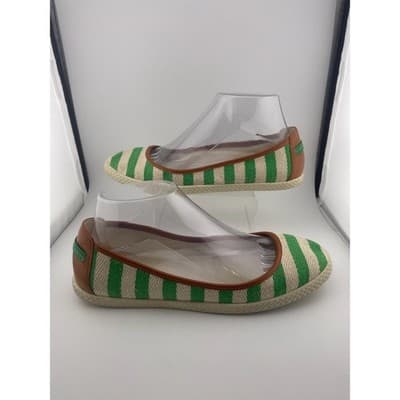 Striped Espadrille Ballet Flats Preppy Coastal Summer Shoes Nine West sz 8.5 - Thumbnail 4