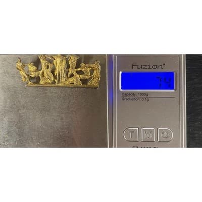 Vintage 800 Silver Gilt Centaur Mythology Panel Brooch Classical Scene Italy - Thumbnail 12