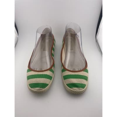 Striped Espadrille Ballet Flats Preppy Coastal Summer Shoes Nine West sz 8.5 - Thumbnail 5