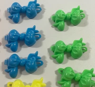 Vintage Girl’s Hair Clip Bow Barette Lot Neon Bright Colors 80’s 90’s Y2K 2000’s - Thumbnail 7