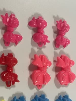 Vintage Girl’s Hair Clip Bow Barette Lot Neon Bright Colors 80’s 90’s Y2K 2000’s - Thumbnail 2