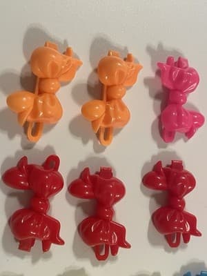 Vintage Girl’s Hair Clip Bow Barette Lot Neon Bright Colors 80’s 90’s Y2K 2000’s - Thumbnail 4