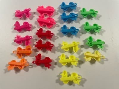 Vintage Girl’s Hair Clip Bow Barette Lot Neon Bright Colors 80’s 90’s Y2K 2000’s - Thumbnail 11
