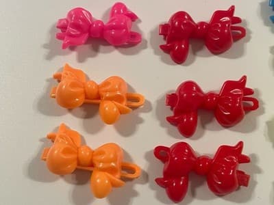 Vintage Girl’s Hair Clip Bow Barette Lot Neon Bright Colors 80’s 90’s Y2K 2000’s - Thumbnail 5
