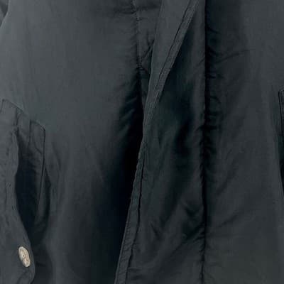 Vintage 90s Silk Bomber Jacket Black Kriss Kross Windbreaker Quilted Lined M L - Thumbnail 6