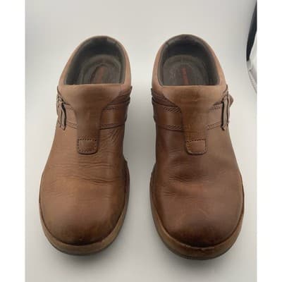 Merrell Dassie Stitch Brown Leather Comfort Clogs Slip On Women's 9 EU40 - Thumbnail 3