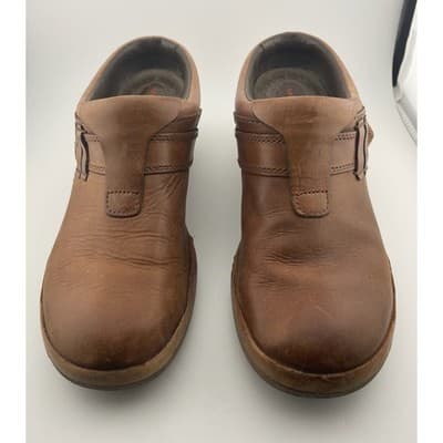 Merrell Dassie Stitch Brown Leather Comfort Clogs Slip On Women's 9 EU40 - Thumbnail 4