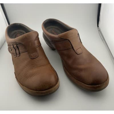 Merrell Dassie Stitch Brown Leather Comfort Clogs Slip On Women's 9 EU40 - Thumbnail 6