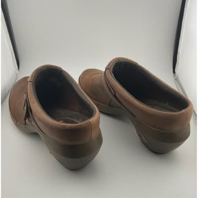 Merrell Dassie Stitch Brown Leather Comfort Clogs Slip On Women's 9 EU40 - Thumbnail 7
