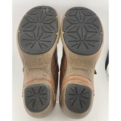 Merrell Dassie Stitch Brown Leather Comfort Clogs Slip On Women's 9 EU40 - Thumbnail 8